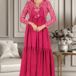 Regal Pink Rose Koti-Gown