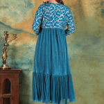Peacock Blue Koti-Gown