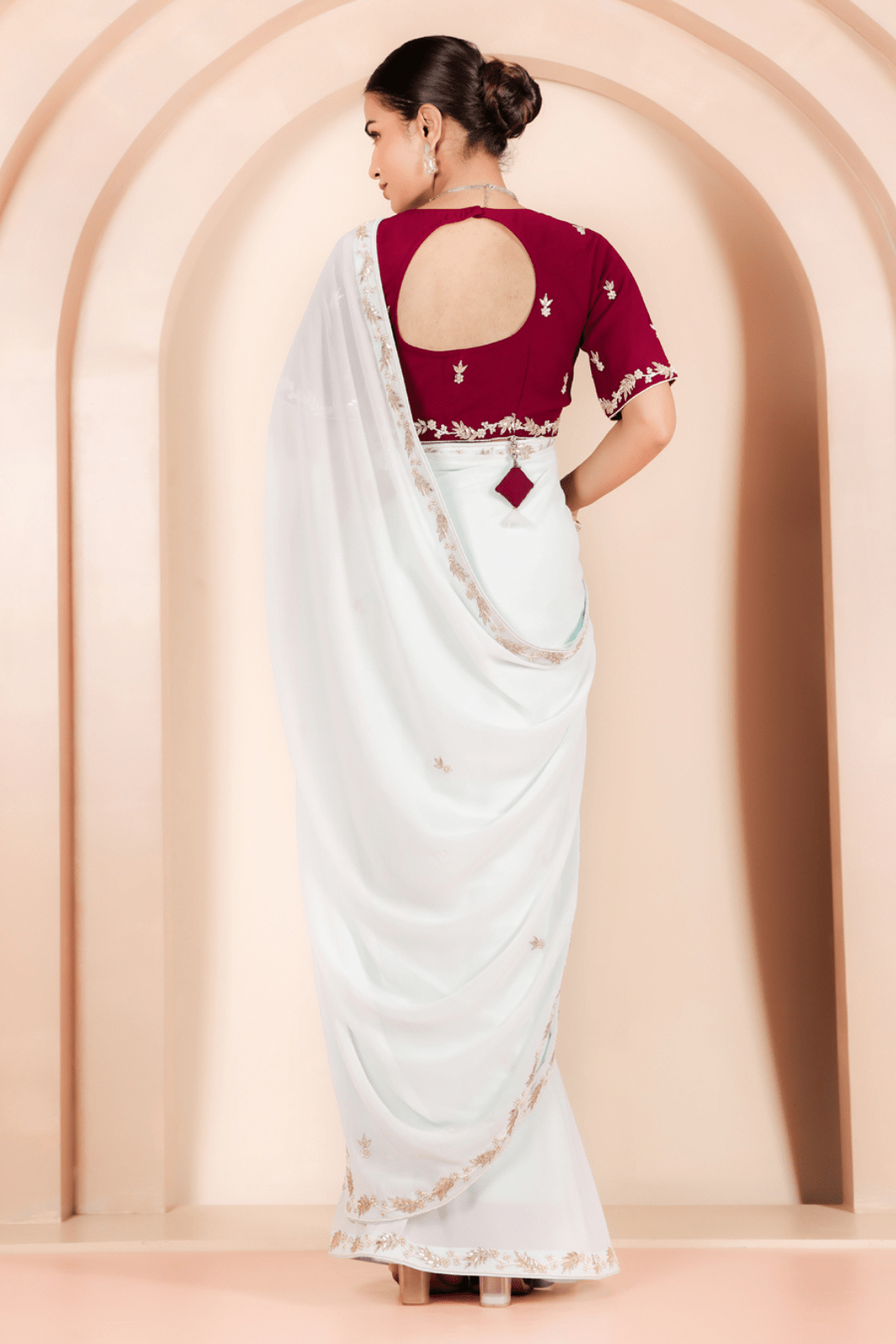 Romantic Blue Georgette Saree