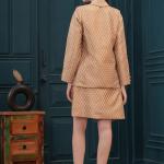 Gold Banarasi Executive Blazer Set