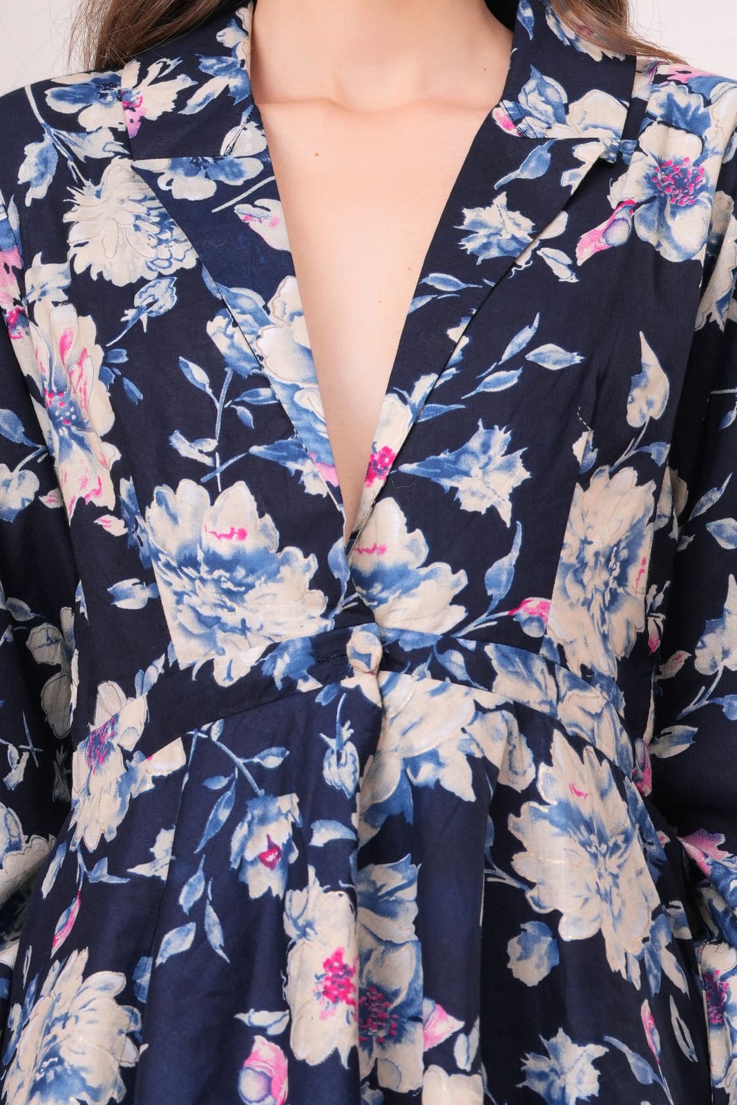 Blue Floral Blazer Babe Set