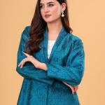 Teal Banarasi Executive Blazer Set
