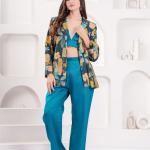 Teal Tropical Babe Blazer Set