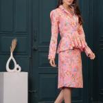 Pink Floral Blazer Babe Set