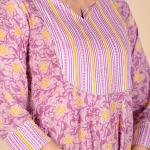 Lavender Floral Anarkali Set