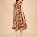 Geometric Ethnic Multicolor Dress