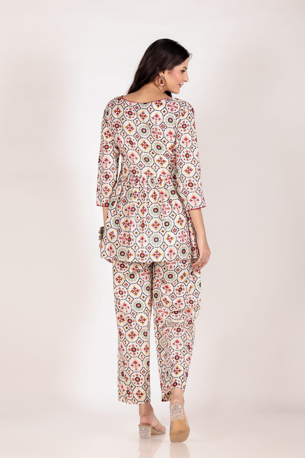 Multicolor Angrakha Co-Ord Set