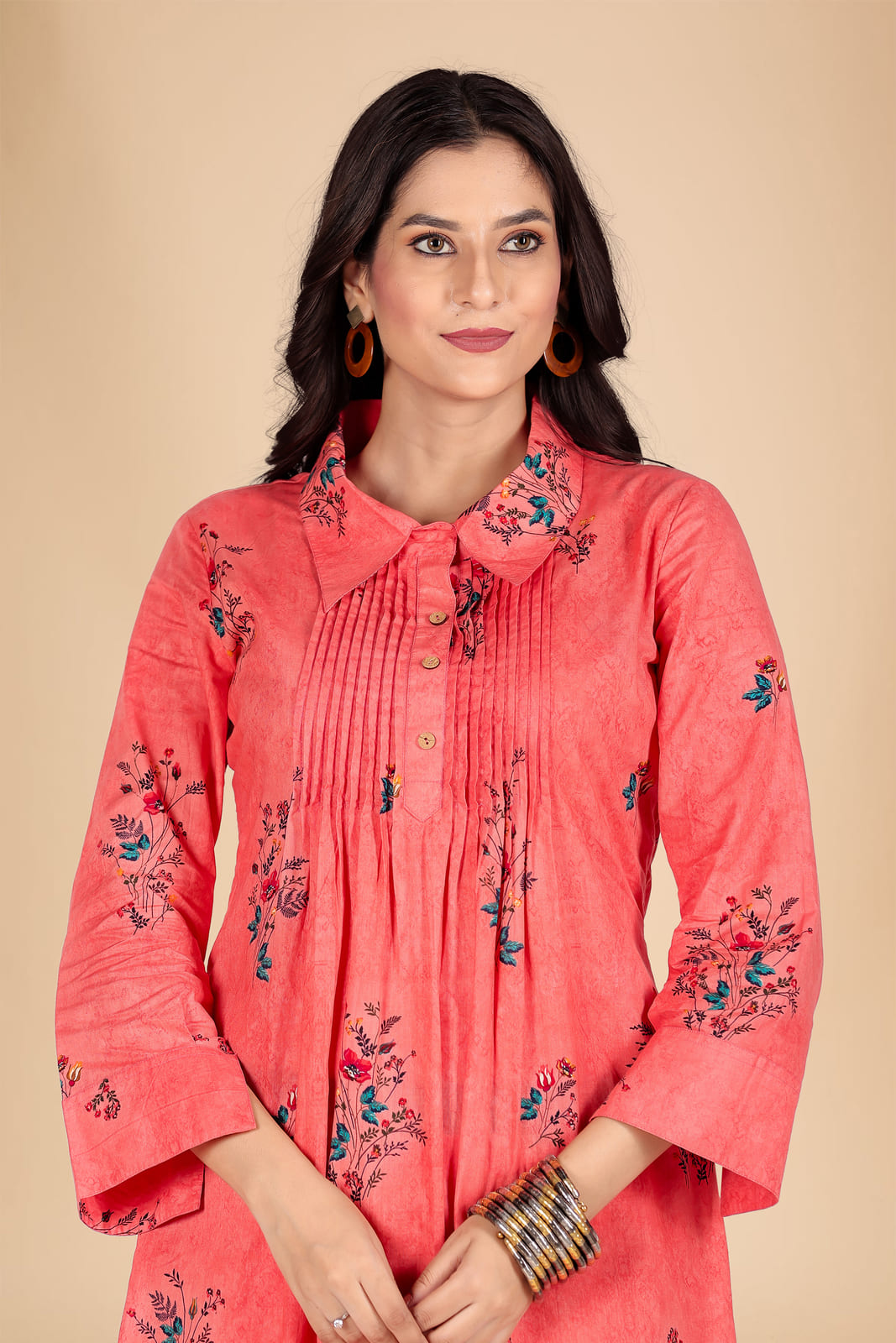 Peach Cotton Co-ord Set