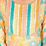 Yellow Floral Anarkali Kurta Set