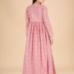 Ethnic Floral Maxi Dress with Tie-Up Shrug