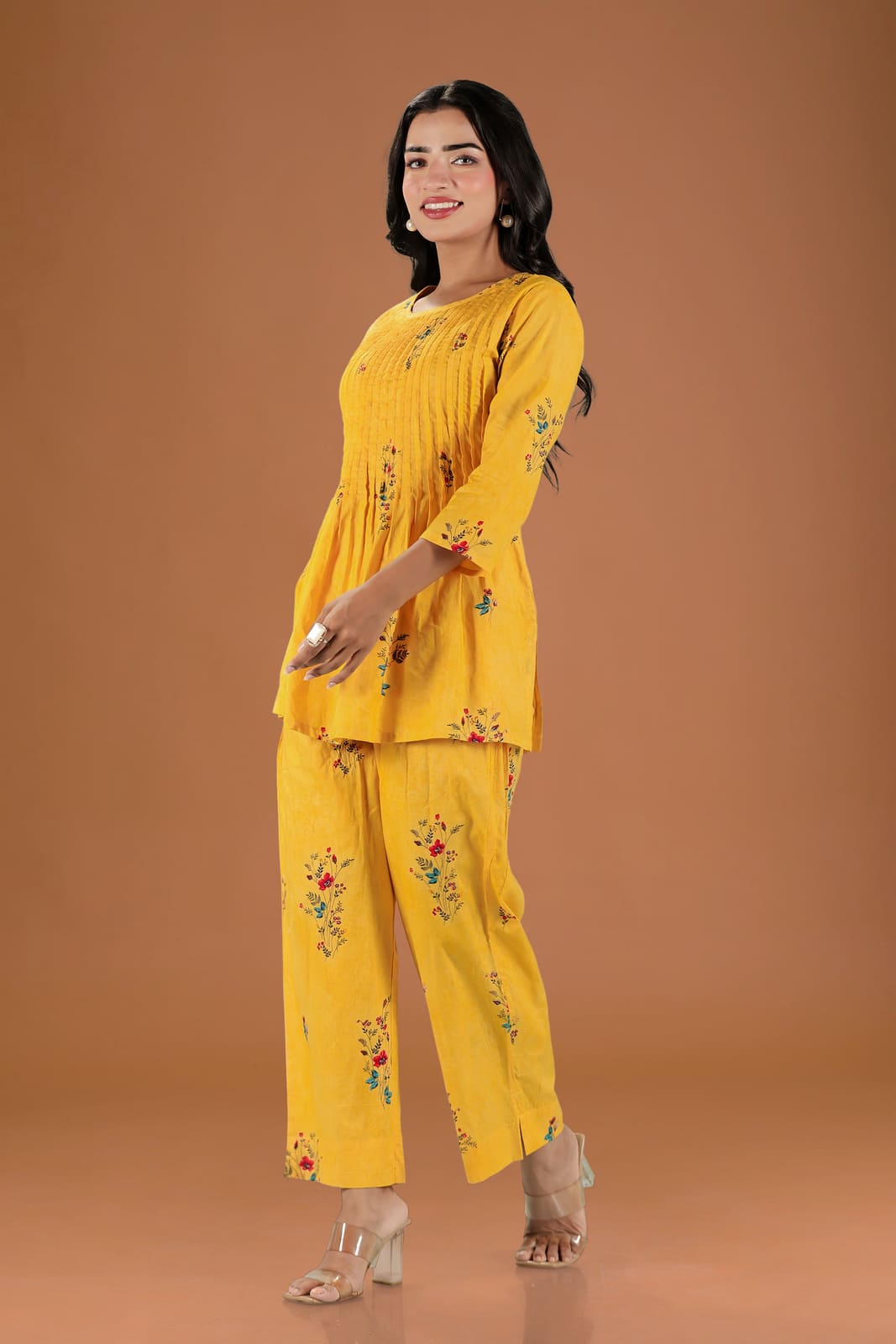 Yellow Cotton Co-ord Set