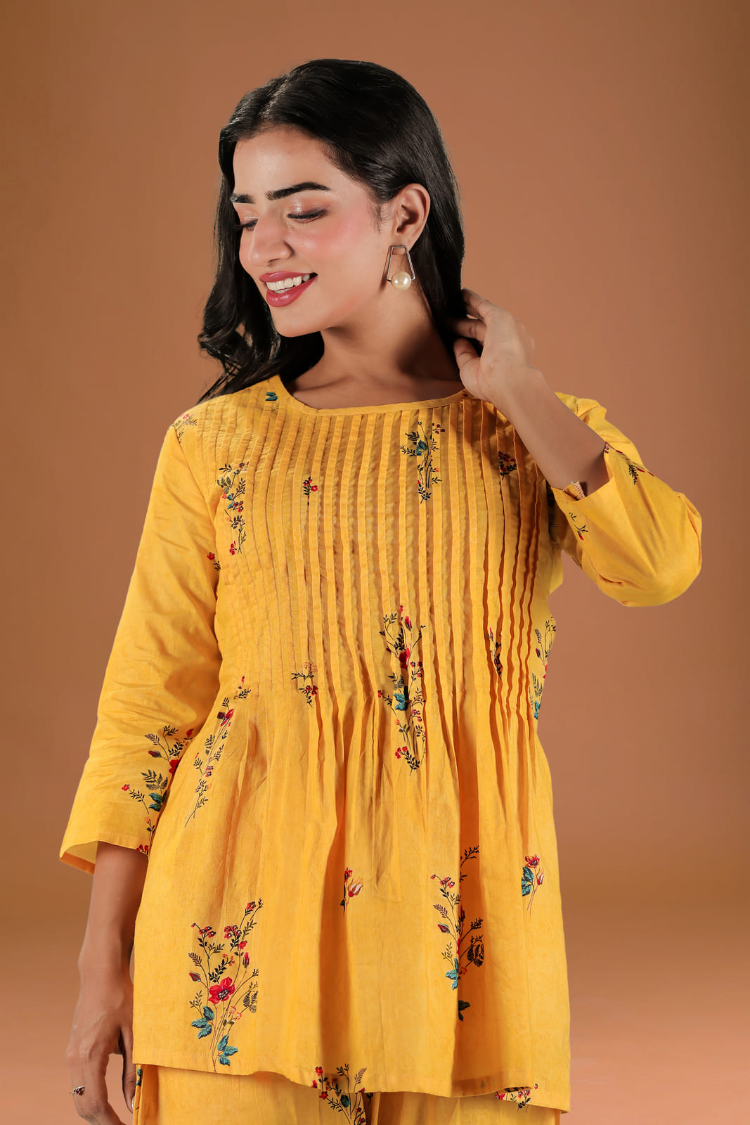 Yellow Cotton Co-ord Set