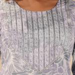 Grey Floral Kurta Set