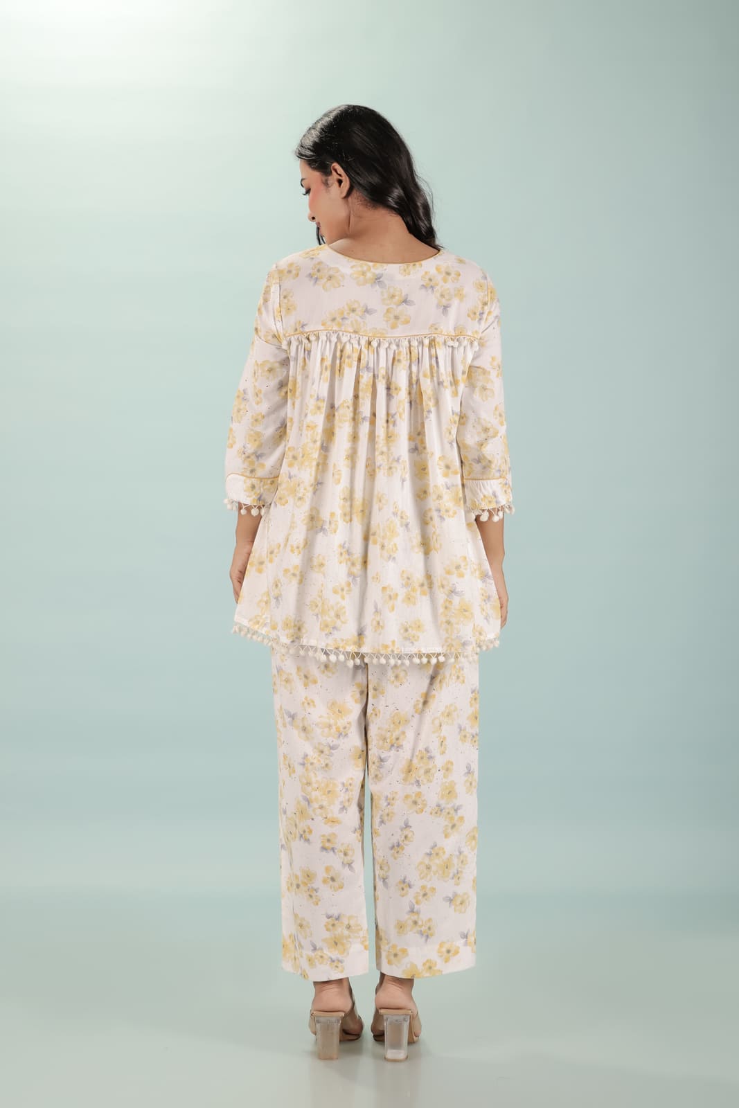 White Yellow Floral Co-Ord Set