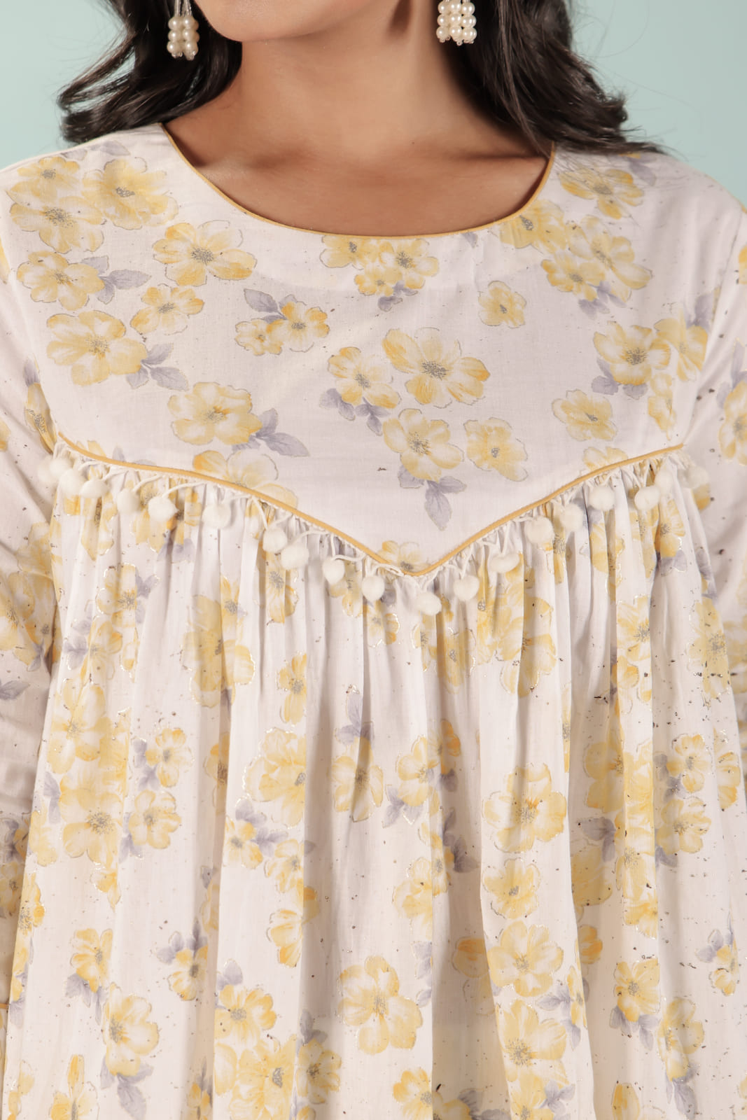 White Yellow Floral Co-Ord Set