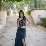 Midnight Blue Mermaid Skirt Co-ord Set