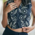 Midnight Blue Mermaid Skirt Co-ord Set