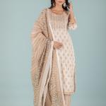 Ivory Yellow Ethnic Embroidered Kurta Set