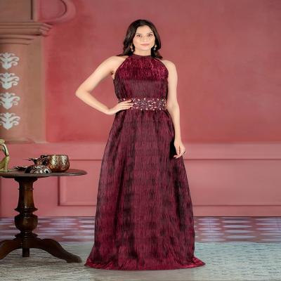 Wine Crush Organza Evening Gown
