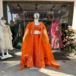 Orange Raw Silk Bridal Lehenga Set