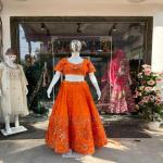Orange Raw Silk Bridal Lehenga Set