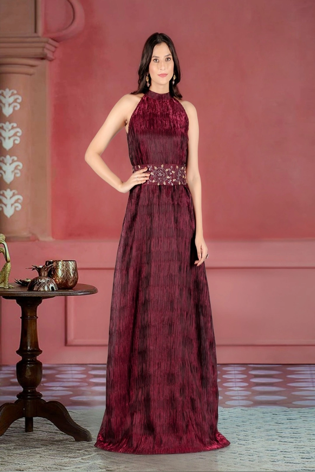Wine Crush Evening Gown