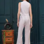 White-Rainbow Garden Embroidered Co-ord Set