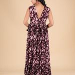 Berry Bloom Ruffle Maxi Dress