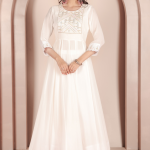 White Hand-Embroidered Georgette Anarkali