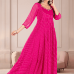 Rani Leheriya Hand-Embroidered Anarkali