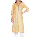 Yellow Leheriya Kurti